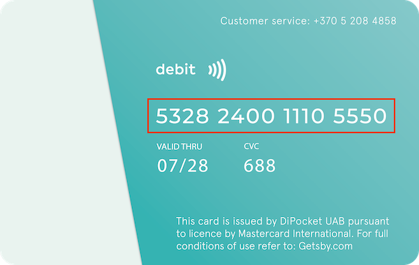 Card Number Explained