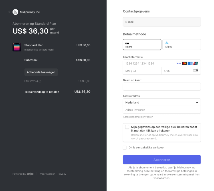 Stripe payment portal