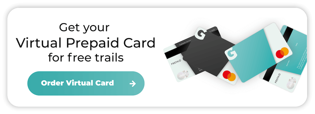 Prepaid card for free trails