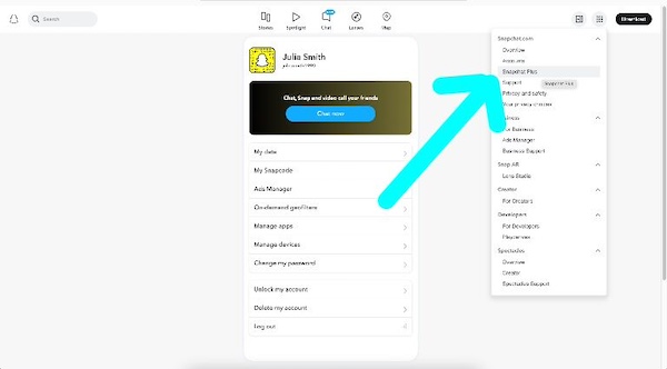 Upgrade to Snapchat Plus on the web