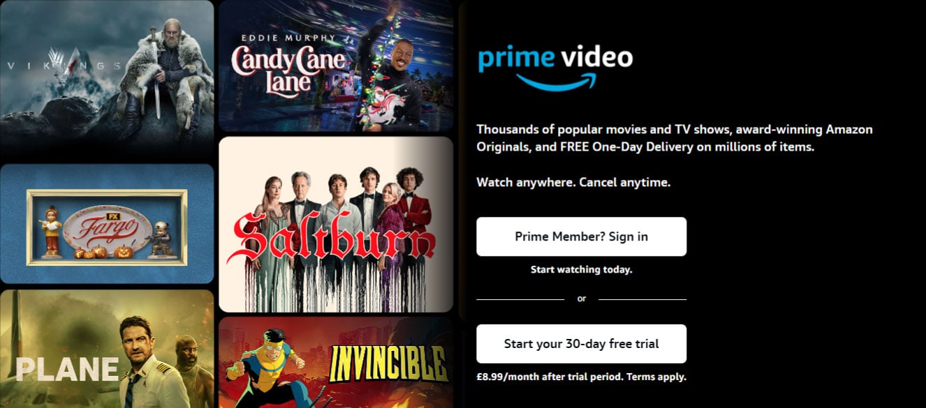 comparing each available amazon prime video payment method