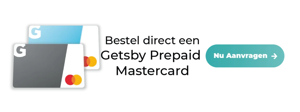 Getsby Prepaid Mastercard - Zonder BKR, Zonder Bankrekening